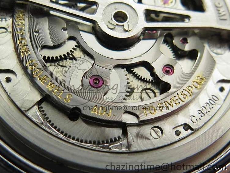 MIROTIME 0201 Original Portuguese IW358304 ZF 1:1 Best Edition SS White Dial RG Markers on Leather Strap A 7077